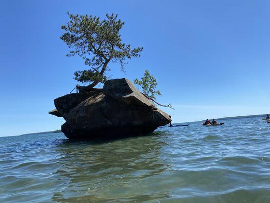 On the second day we kayaked around Honeymoon seastack.