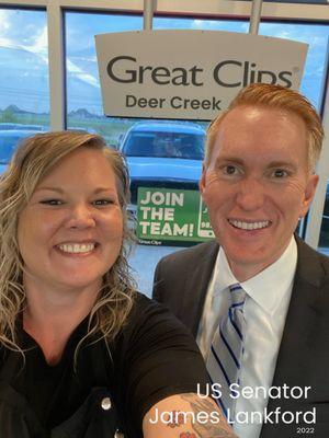 Great Clips - US Senator James Lankford's visit.