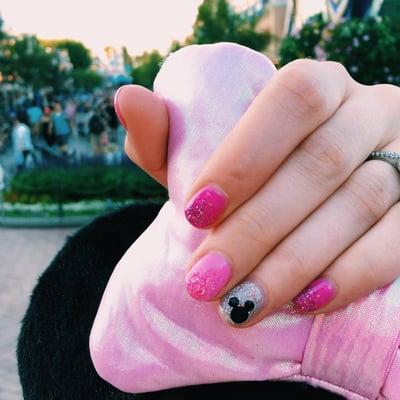 Having Minnie Mouse nails at Disneyland made it even more magical!