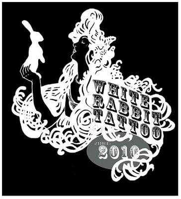 White Rabbit Tattoo Logo