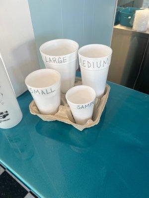 Drink sizes