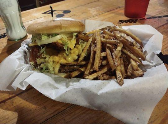 Mac attack and fresh cut fries!!