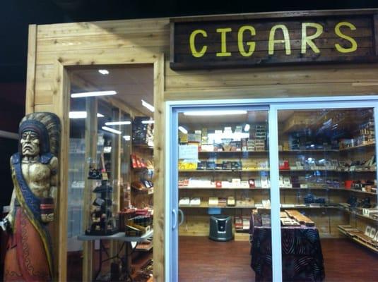 So cool! Special humidity controlled room for expansive selection of cigars.