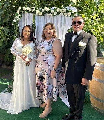 I was blessed to officiate this couple's wedding in Spanish.