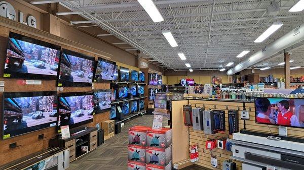 TV wall and home theater accessory aisle