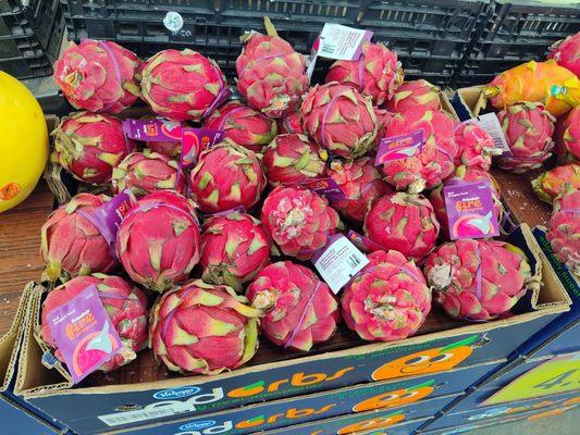 Now they also carry red flesh dragon fruit.