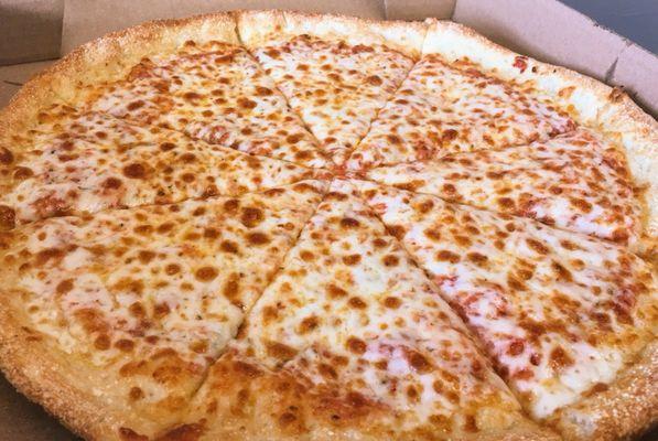 Delicious cheese pizza