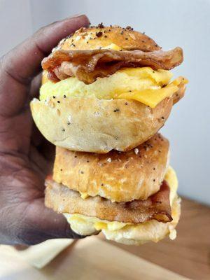 Bacon Egg & Cheese Pretzel Silder