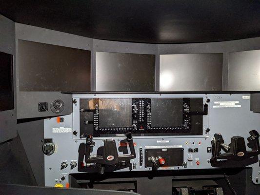 Their RedBird full motion flight simulator