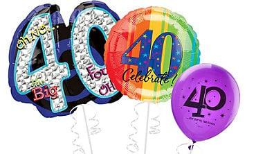 Fantastic Balloon Bouquets available for 40th Birthdays!