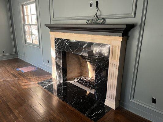 Fireplace carpentry fabrication