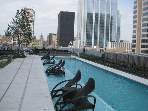 The pool at the Austonian