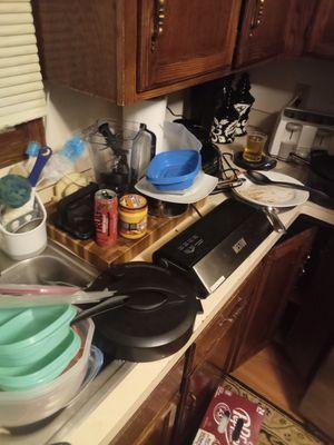 Another view of same kitchen before the deep clean.