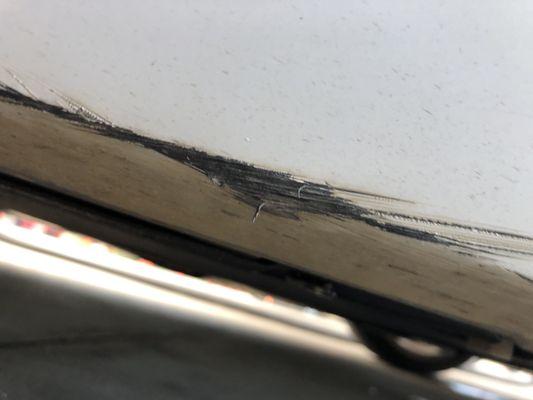 Scratched BMW