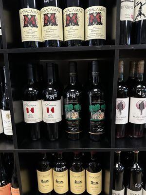 Great selection of domestic and imported wine