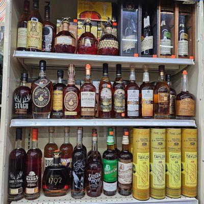 Top shelf bourbons & whiskeys.