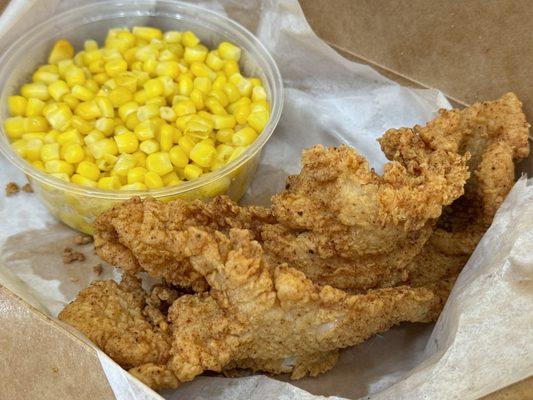 April 2024 special ($11) - fried catfish, side of corn