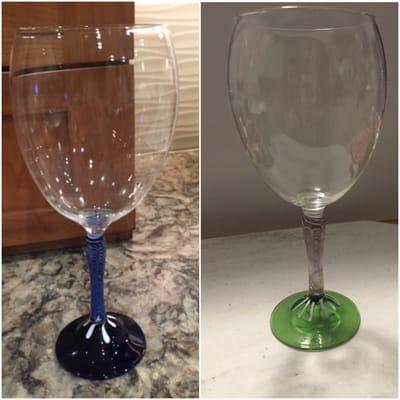 We helped make our own glass blown wine glasses.