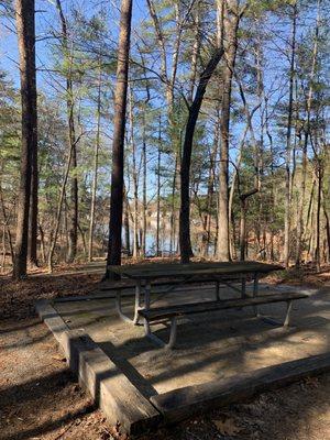 Lake view picnicking