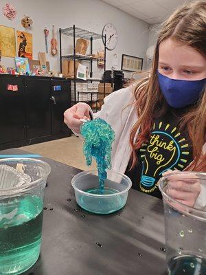 Making Slime in Super Science!