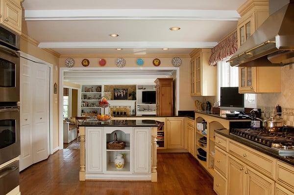 This home in Bethesda received a total transformation with a new kitchen and living room as well as a basement garage addition.