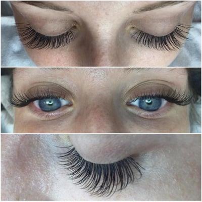 Eyelash extensions done by Luxe Lashes