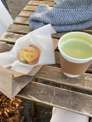 Matcha Latte and Donut Muffin