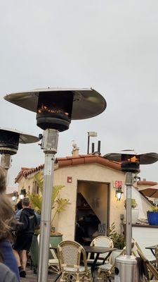 Heaters throughout at The Rooftop Restaurant