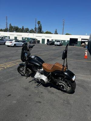 2007 Harley Dyna Super Glide New rear tire courtesy of Phil