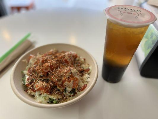 Sweet Heat Bowl and Lychee Green Tea