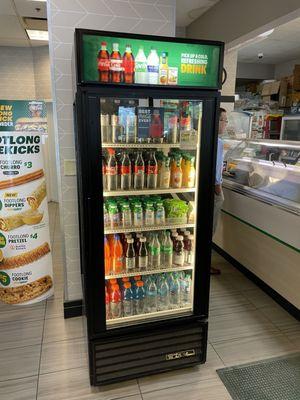 In addition to fountain drinks, Subway has several bottled drinks to choose from.