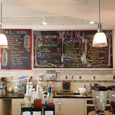 order counter and menu board