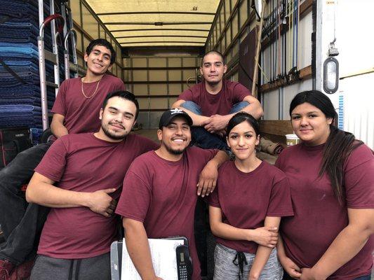 Our Affordable Moving team! Thank you Cassie, Zariah, Armando, Angel, Aaron and Joe! You're amazing!!