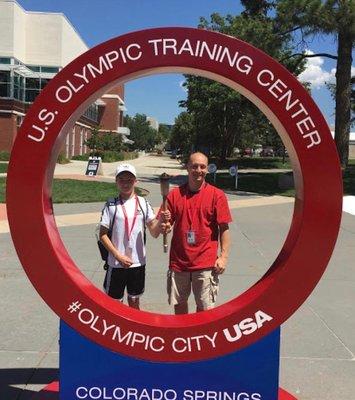 Coach Mike & Adam training hard at the Olympic Training Center!