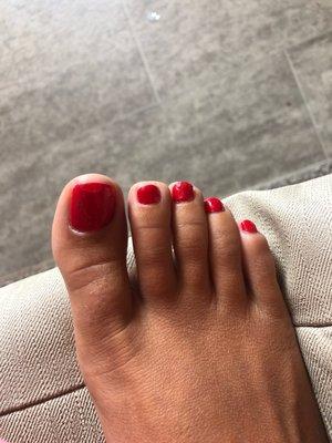 I got it yesterday . Worst pedicure I've ever received