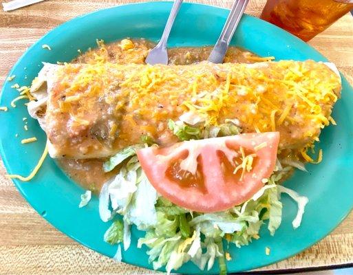 Chile Relleno Burrito with a spicy kick