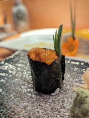 Sea urchin sushi