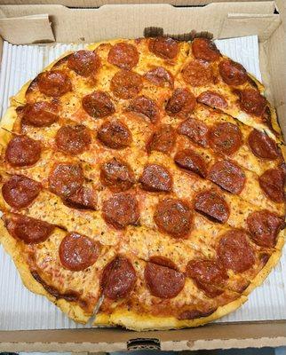 Classic pepperoni and cheese...our local favorite!