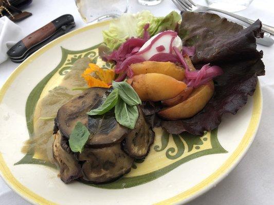 Among other delicious things on this plate, the freshly harvested butter lettuce in the back of this photo was sublime.