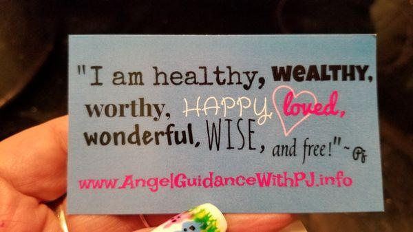 PJ's favorite saying... I am healthy,....