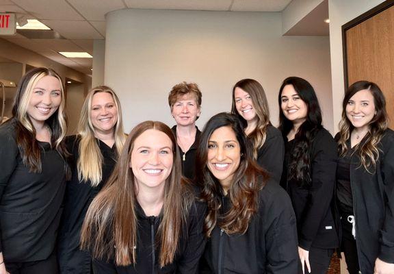 Our wonderful all female dental team!!