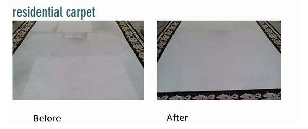 Before and after McCartin's carept cleaning