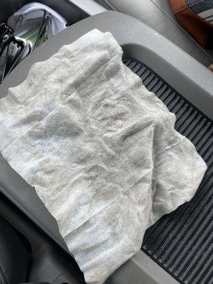 Wipe used to clean my steering wheel after service