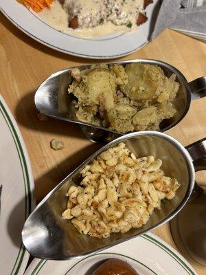 Potato salad and spaetzle