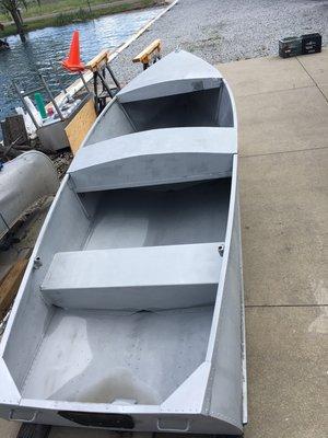 Aluminum boat after