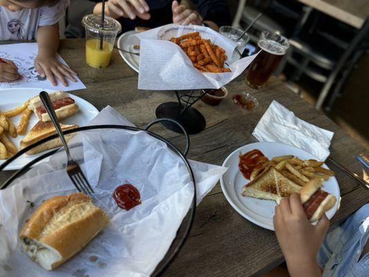 Sweet potato fries and Victor's cheesesteak