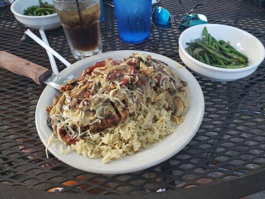 Chicken William and green beans