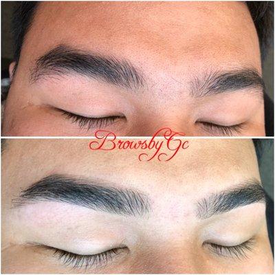 Men's brows grooming