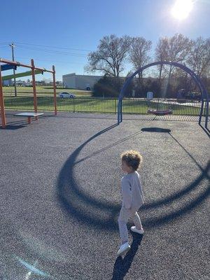 The perfect playground (this is only one of several in the park!) for a sunny fall day