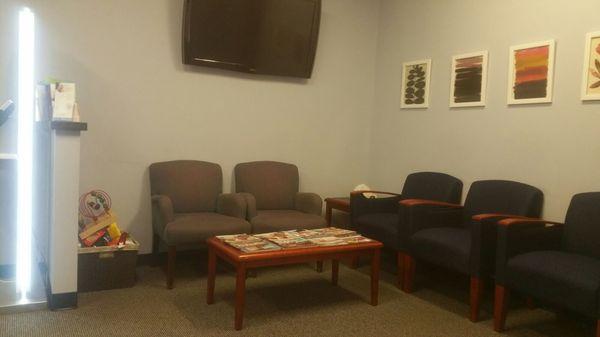 Waiting room was neat and clean.